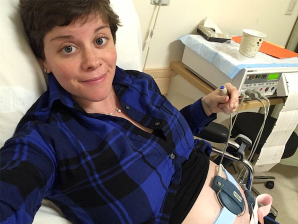 Non-stress test diabetic women get every week at the end of pregnancy