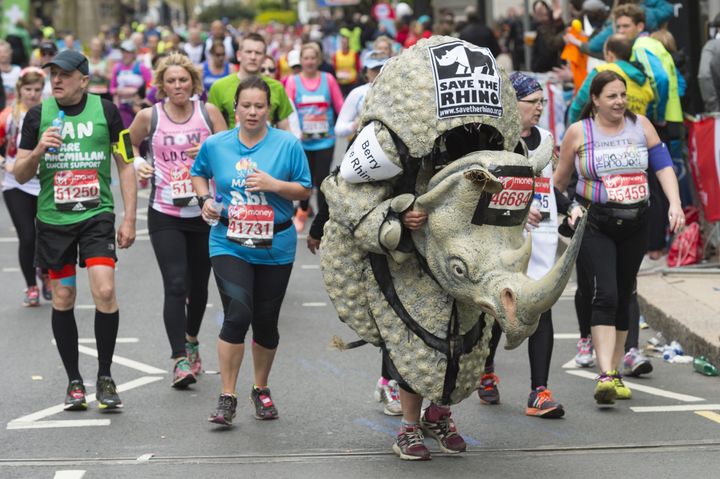 Some people choose to run in lycra - others choose more unusual kit