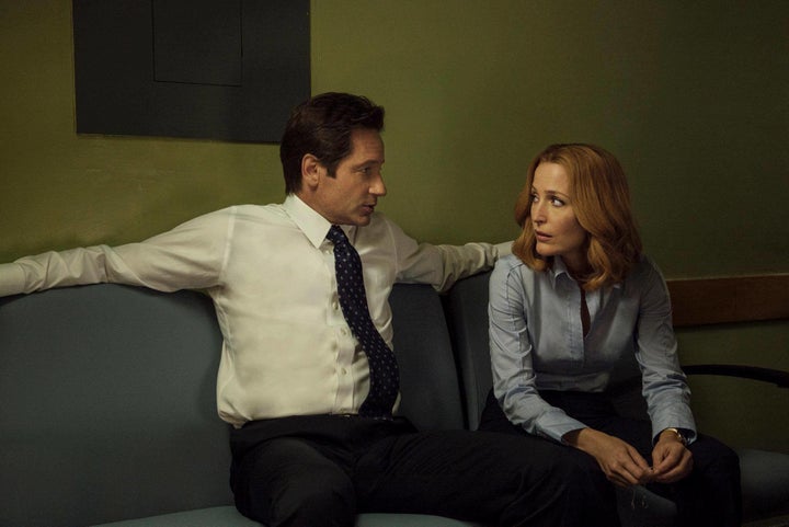 David Duchovny and Gillian Anderson on "The X-Files."