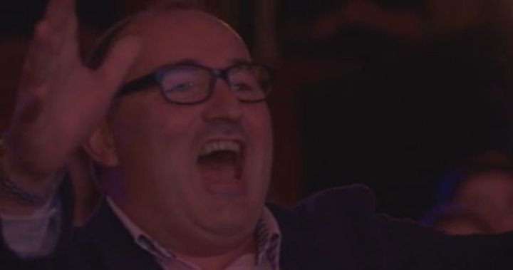 Reuben's dad made a surprise appearance in the audience