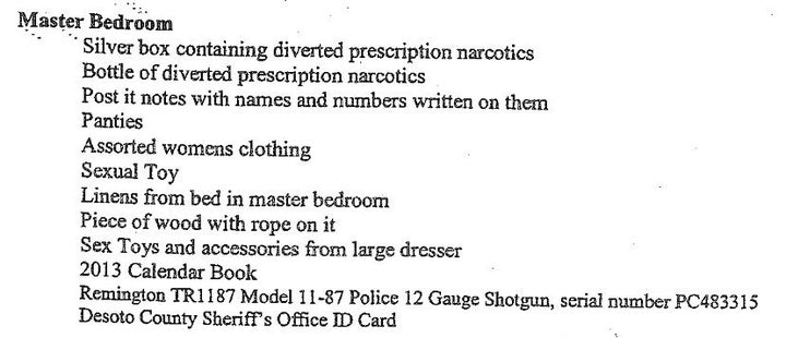 Some of the items allegedly found during a search of Mark Giannini's Memphis mansion.