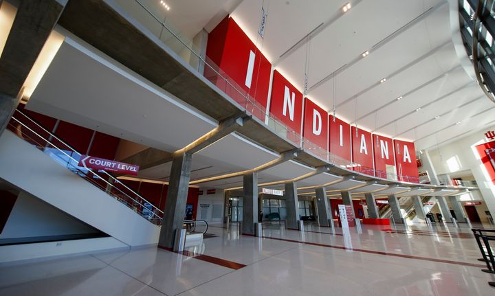 View of the interior of Indiana University Simon Skjodt Assembly Hall. 