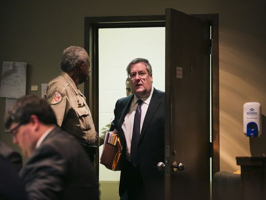 Mark Giannini enters the courtoom at the Shelby County Criminal Justice Center on Thursday.