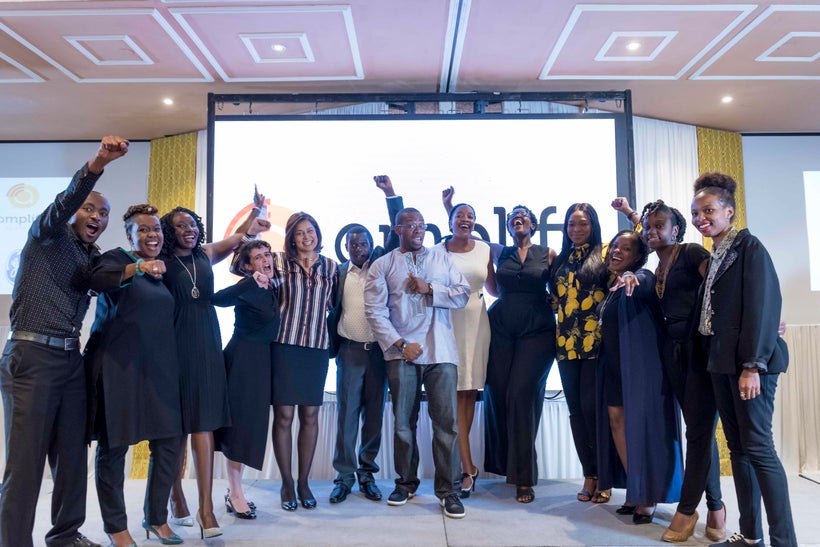 Zain Verjee and Amplify , members of the aroma team and judge’s panel at the inaugural graduation in Nairobi, Kenya