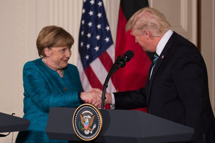 The Times said Angela Merkel persuaded Trump to warm to the idea of a deal with the EU
