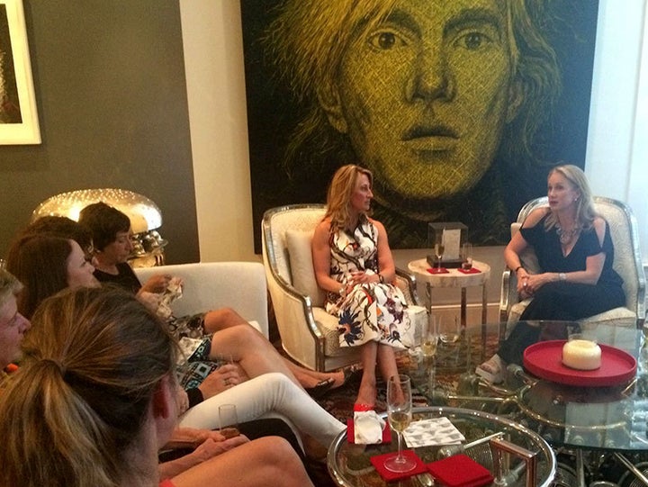 <p>Anne Devereux-Mills & Pauline Brown at a Parlay House Gathering</p>