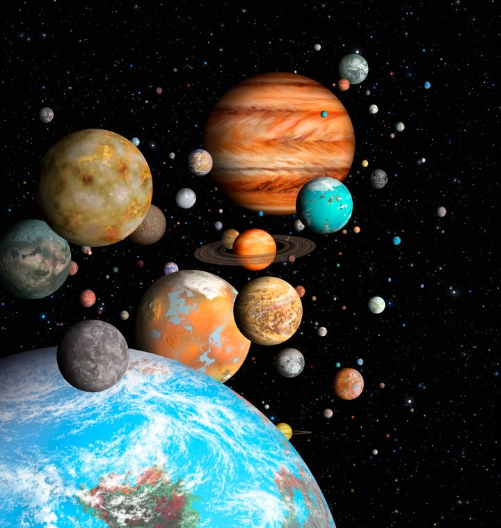 NASA's Kepler mission, launched in 2009, is a space telescope designed to discover Earth-like planets orbiting other stars. Examples of such planets are shown here, including Earth-like planets, Martian planets, Venusian planets, Jovian planets and Saturnian planets. 