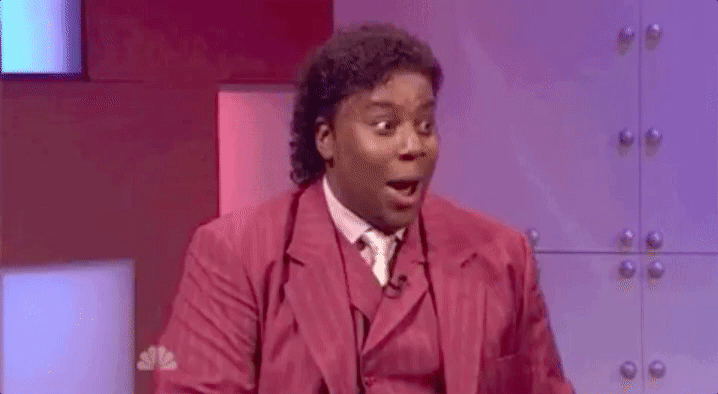 Kenan Thompson makes the face that would come to define his time on "Saturday Night Live" during a rendition of "What Up With That." 