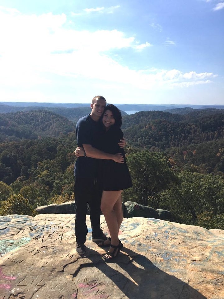 Johnna Hines and Damon Richards, pictured in a more routine moment, collaborated on a novel approach to applying foundation.