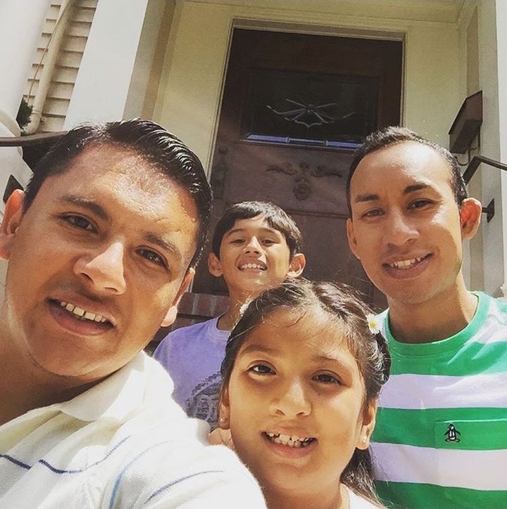 Photo taken in front of the "Mrs Doubtfire" house on a trip to San Francisco. From left to right: Donovan, Desi, PK and Eric