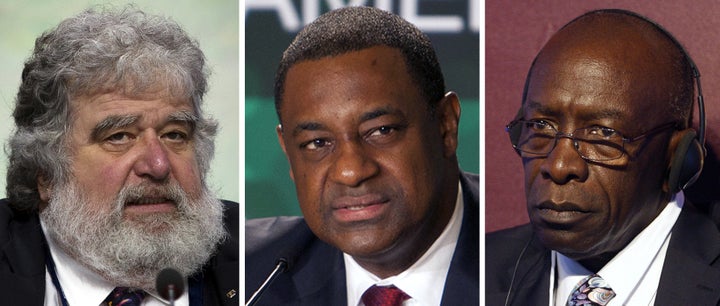 Former CONCACAF General Secretary Chuck Blazer, former CONCACAF President Jeffrey Webb, and former FIFA Vice President and CO