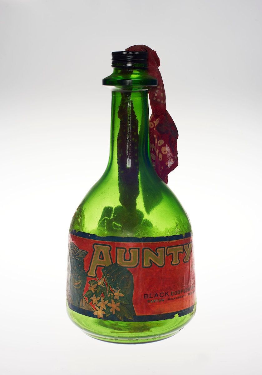 Betye Saar (American, born 1926), "Liberation of Aunt Jemima: Cocktail," 1973, mixed-media assemblage, 12 x 18 inches. 