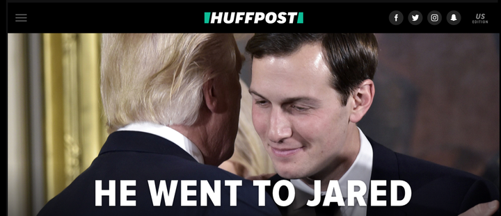 A new "HuffPost" logo replaces "The Huffington Post" atop the page beginning Tuesday.