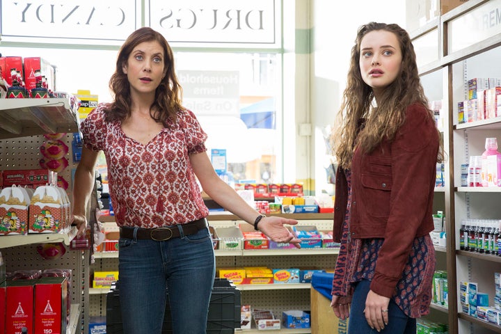 Kate Walsh and Katherine Langford on "13 Reasons Why." 