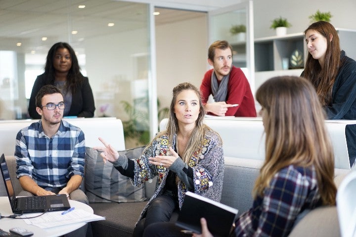 According to stock photo sites, “what works” is apparently lots of attractive young white people with a token minority. Who