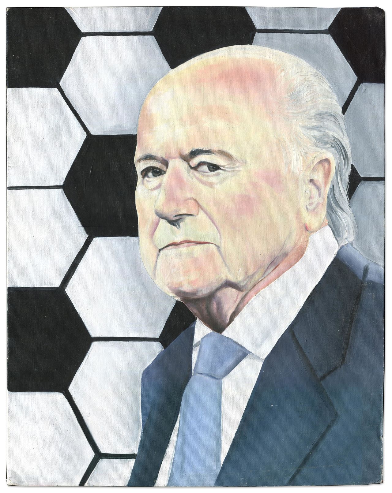 Lewis Walters (Prison ID #38699-007) drew former president of FIFA Sepp Blatter. Blatter is accused of conspiracy, supporting slave labor, theft and wire fraud. Walters is currently serving 72 years for assault with intent to commit murder. Read more here.