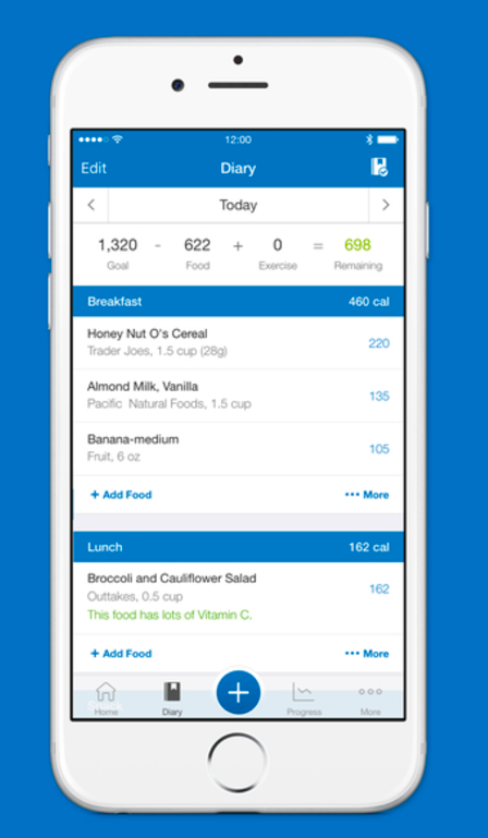 <p>my fitness pal app</p>
