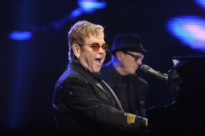 Elton John performing in Brazil earlier this month