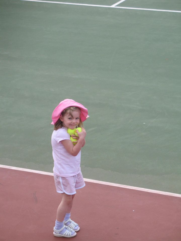 Madeleine McCann disappeared on 3 May 2007. She is pictured here at the resort where her family were holidaying in Praia da Luz 
