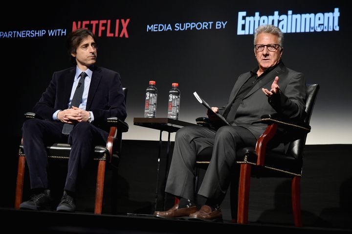 Noah Baumbach and Dustin Hoffman at the Tribeca Film Festival.