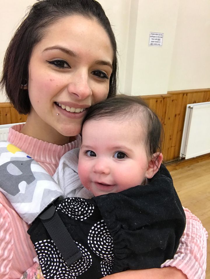 Millie Copeman and her daughter, eight months. 