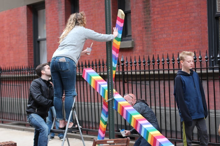 It took about two hours to paint the cross.