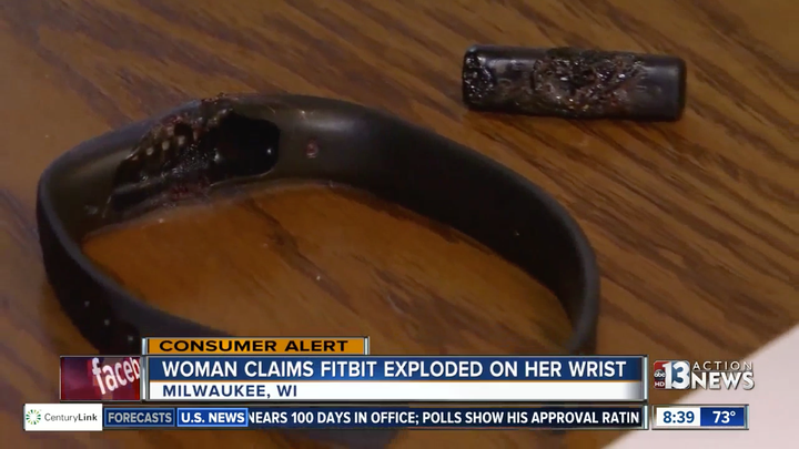 Mitchell said her Flex 2 device exploded on her wrist.