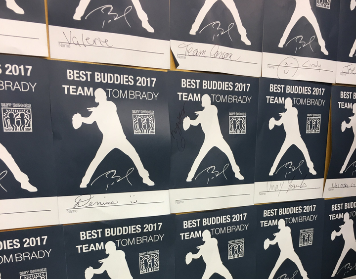 Star Market in Massachusetts is raising money for Best Buddies and Team Brady by selling $3 charity pinups.