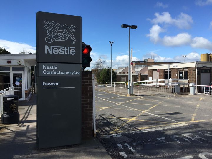 The Nestle factory in Newcastle, as the confectionery giant is planning to cut almost 300 jobs and move production of the Blue Riband chocolate biscuit to Poland, unions said.