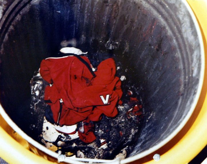 Holly and Jessica's Manchester United football shirts were found burned in a bin at Soham College, where Huntley worked 