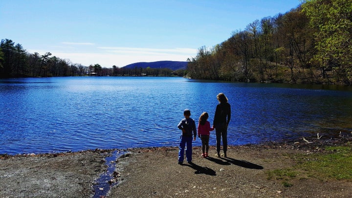 <p>My husband, the one with the phone and consequent photographer, captured this image at one of our family hikes. So, so peaceful. </p>