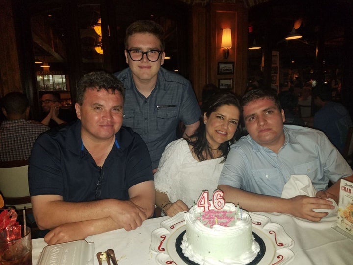 The Zuniga family celebrates a birthday.