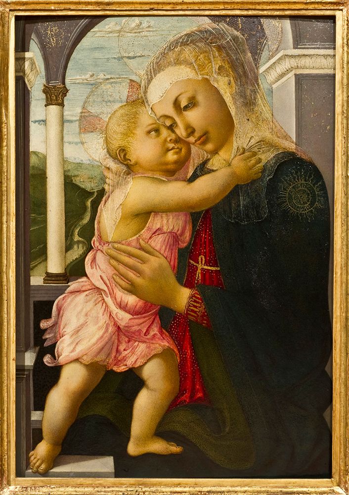 Sandro Botticelli, Virgin and Child (Madonna of the Loggia), about 1467, tempera on wood panel. Gallerie degli Uffizi, Florence. Courtesy, Museum of Fine Arts, Boston.