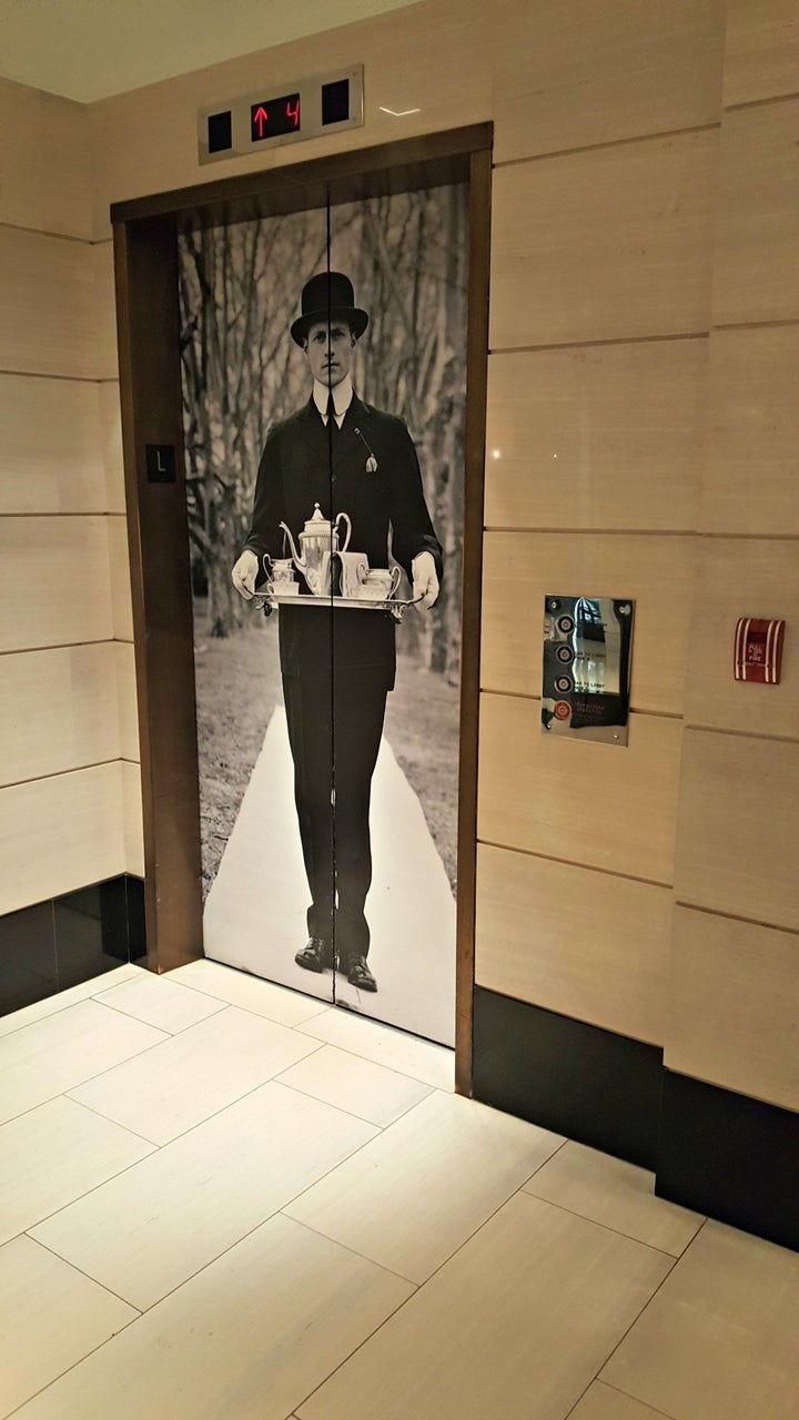 The elevator at The London Hotel, West Hollywood