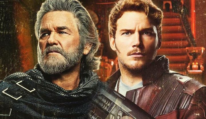 Kurt Russell (Ego) plays the father to Peter Quill (Chris Pratt) in Disney Marvel’s Guardians of the Galaxy Vol. 2