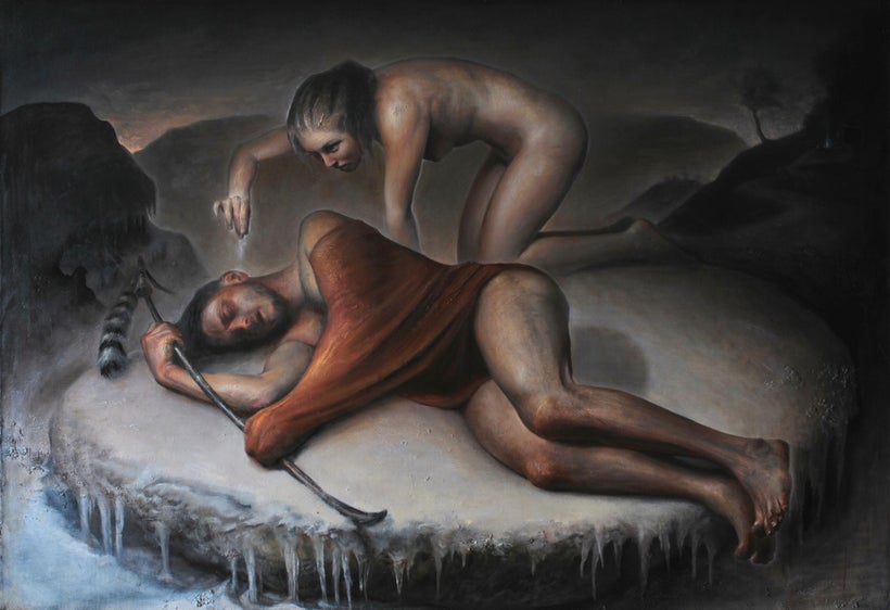 <em>"The Blue Flame", oil on canvas, 40" x 52"</em>
