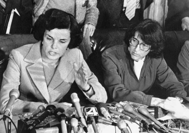 Dianne Feinstein announcing the killings of Mayor George Moscone and City Supervisor Harvey Milk.