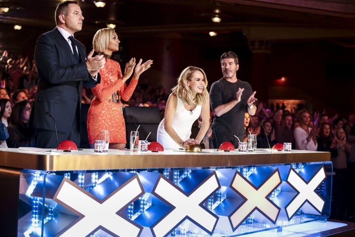 Amanda Holden hits the Golden Buzzer