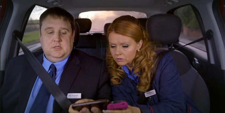 Peter Kay and Sian Gibson star in the delightful 'Car Share'