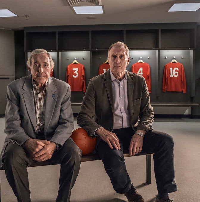 Left to right: Gordon Banks OBE and Sir Geoff Hurst