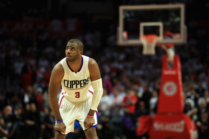 Chris Paul, pictured during the Clippers' loss to the Utah Jazz on Tuesday, swatted away a scribe's ill-worded question.