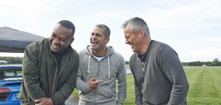 Smiles all round for Matt LeBlanc and co, as they're welcomed back by the BBC