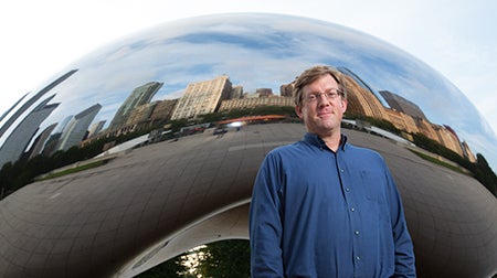 Deconstructing Stigma participant John at his exhibit photo shoot in Chicago