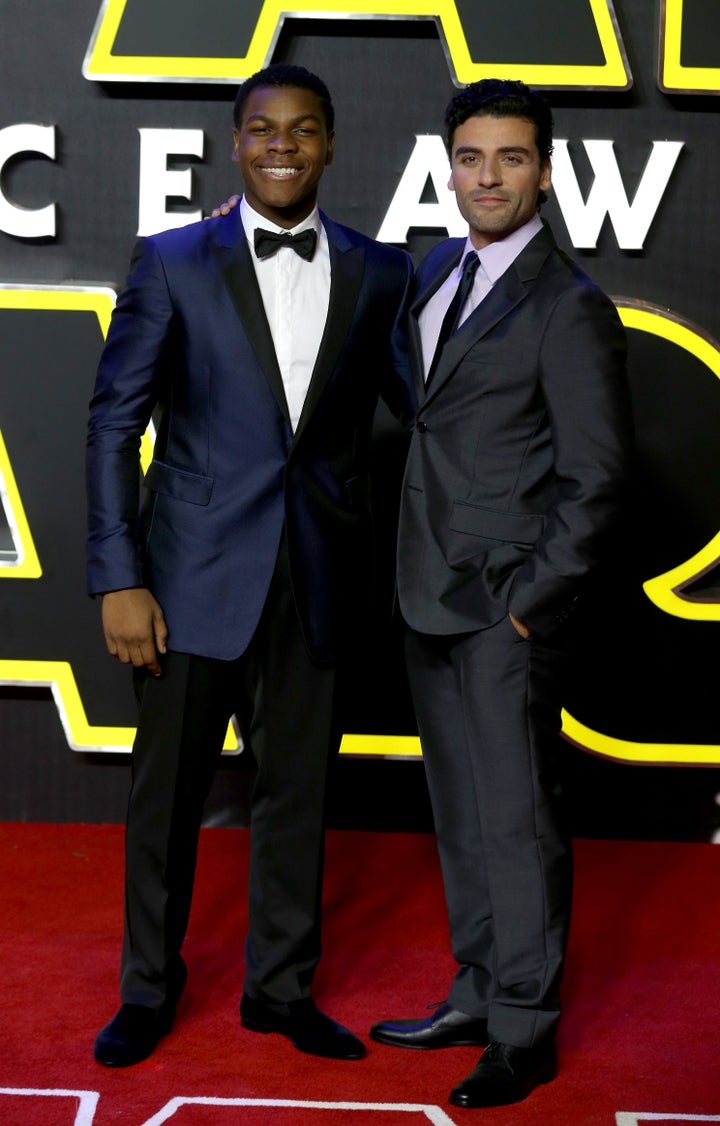 John and Oscar at the London premiere of 'The Force Awakens'