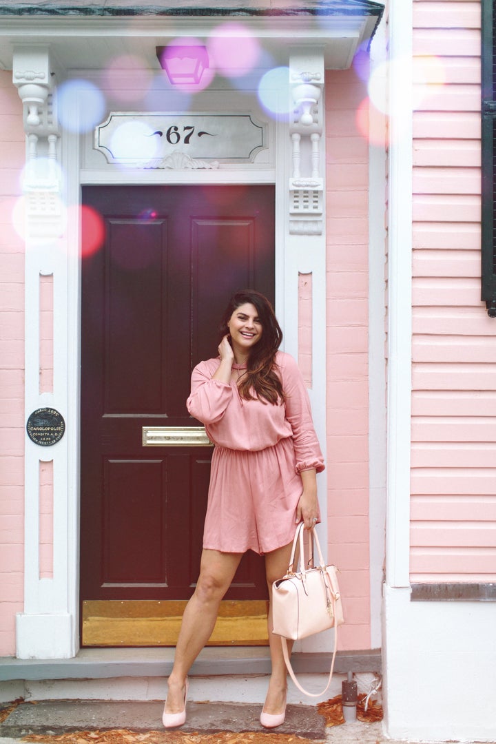 <em>This is what breaking up with dieting looks like! Outfit and accessories by JustFab.</em>