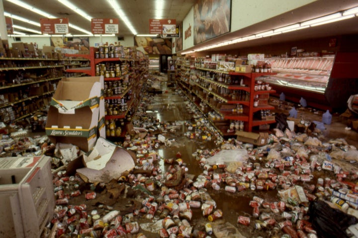 The aftermath of widespread looting at Viva Bargain Center.