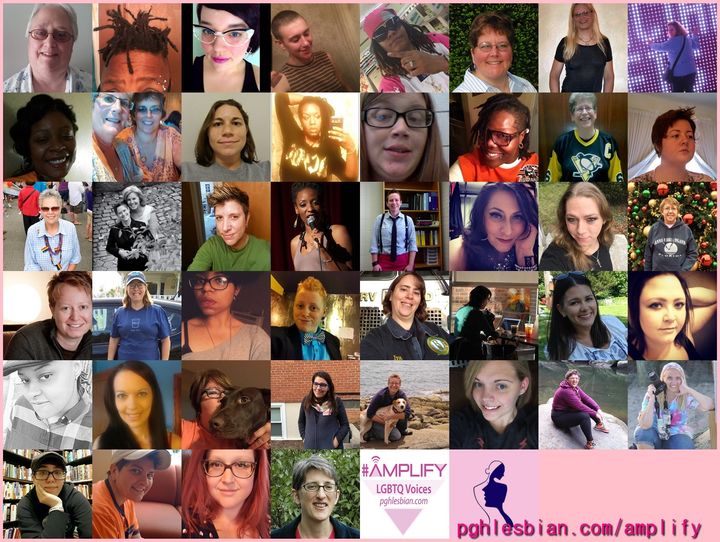 Some of the lesbian identified contributors to the AMPLIFY project. 