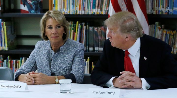 President Trump wants Education Secretary Betsy DeVos to wield less power than her immediate predecessors.
