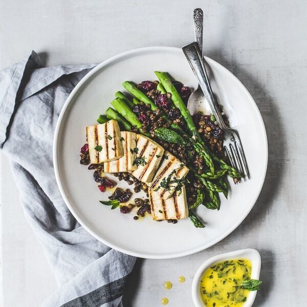 Lemony Tofu Lentil Salad