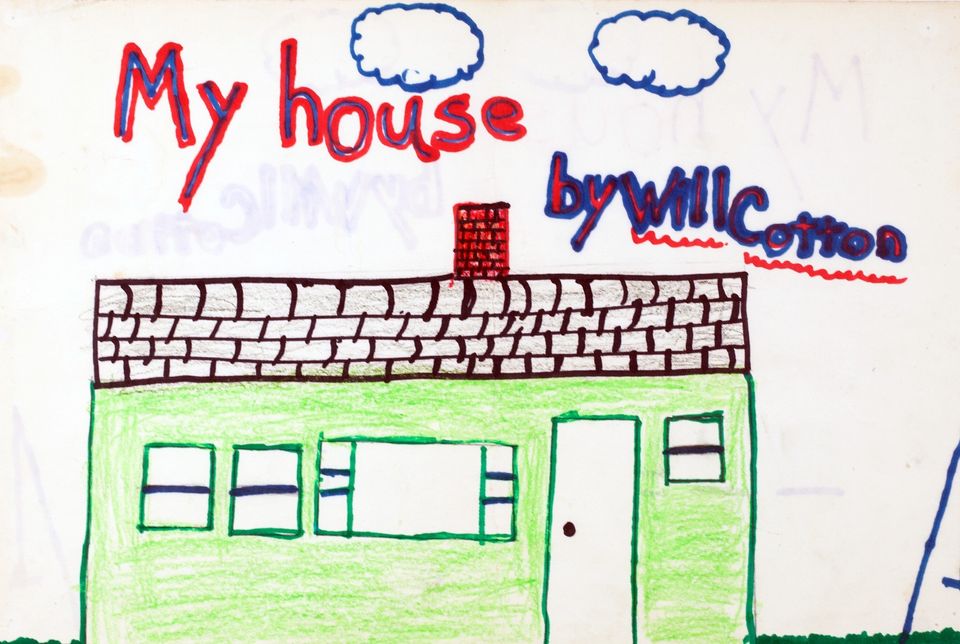 Will Cotton's "My House" (1972), made with magic marker, crayon and pencil when he was 7.